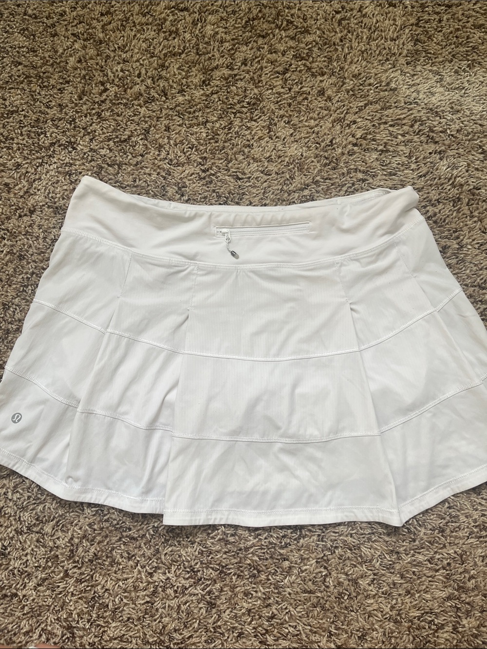 lululemon athletica White Circle Skirt with Zip Pocket